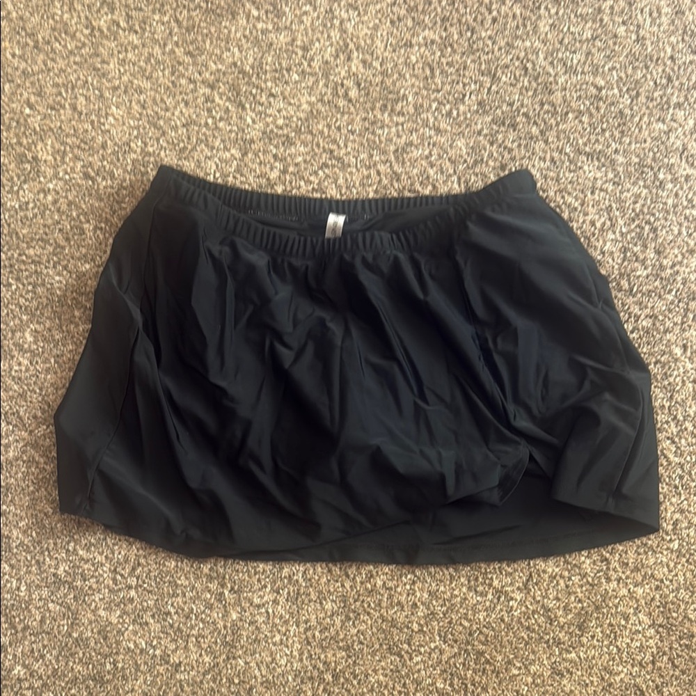 Black swimsuit Skort